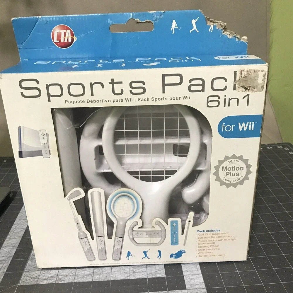Nintendo Sports Pack For Wii Sports 6 in 1 Accessory Kit White